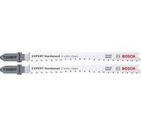 Bosch 2x Hoja de sierra de calar EXPERT Hardwood 2-side clean T308BFP (para Tableros recubiertos de plástico, Encimera de cocina, Longitud 117 mm, Professional Accesorios Sierra de calar)
