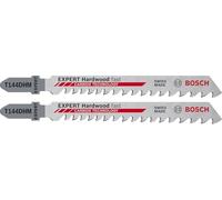 Bosch 2x Hoja de sierra de calar EXPERT Hardwood fast T144DHM (para Madera dura, Madera plástica WPC, Longitud 100 mm, Professional Accesorios Sierra de calar)