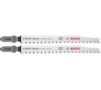 Bosch 2x Hoja de sierra de calar EXPERT Wood 2-side clean T308B (para Tablero para mobiliario de madera maciza, Contrachapado, Longitud 117 mm, Professional Accesorios Sierra de calar)