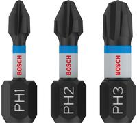 Bosch 3x Punta PRO Phillips Impact | Longitud 25, 25, 25 mm, Professional Accesorios Atornillador, Taladro/atornilladores perforadores