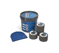 Bosch 40 discos abrasivos X551 Expert for Metal + Beanie Set (para metal, acero, hierro fundido, diámetro de 115 mm, grano 40/60/80, M14, accesorios profesionales para amoladora angular)