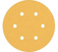 Bosch 50x Papel de lija EXPERT C470 con 6 agujeros | para Pintura sobre madera, Madera dura, Grano 100, Professional Accesorios Lijadora excéntrica