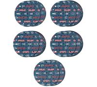 Bosch Set de discos de lija EXPERT O780 150 mm, 55 piezas, grano 60/80/120/180/240, madera/pintura