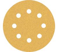Bosch 5x Papel de lija EXPERT C470 con 8 agujeros | para Pintura sobre madera, Madera dura, Grano 60, Professional Accesorios Lijadora excéntrica, Lijadora orbital