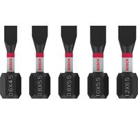 Bosch 5x Punta ranurada PRO Impact | Longitud 25, 25, 25 mm, Professional Accesorios Atornillador, Taladro/atornilladores perforadores
