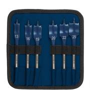 Bosch 6x Set de brocas fresadoras planas EXPERT Self Cut Speed (para Madera blanda, Aglomerado, Ø 13,0, 16,0, 19,0, 20,0, 22,0, 25,0 mm, Professional Accesorios Taladro)