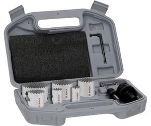 Bosch 9x PRO Multi Material PC Plus Juego de sierras roscadas (para Acero, Pladur, Ø 20, 25, 32, 38, 51, 64 mm, Accesorios Profesionales Taladradoras)