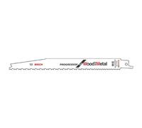 Bosch – Hoja de sierra sable S 3456 XF Progressor – 200 mm para madera y metal – 5 unidades