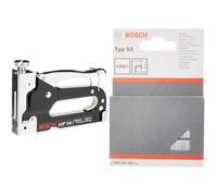 Bosch Accessories - Bosch 0 603 038 001 - Grapadora manual HT 14 - - - 0603038001 (pack de 1) + Bosch 1 609 200 366 - Pack de 1000 grapas de alambre fino tipo 53 (11,4 x 0,74 x 10 mm)