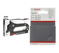 Bosch Accessories - Bosch 0 603 038 001 - Grapadora manual HT 14 - - - 0603038001 (pack de 1) + Bosch 1 609 200 365 - Pack de 1000 grapas de alambre fino tipo 53 (11,4 x 0,74 x 8 mm)
