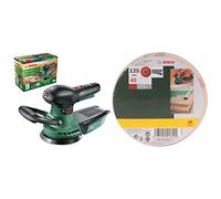 Bosch AdvancedOrbit 18 - Lijadora excéntrica a batería (sin batería, hoja lijadora, en caja de cartón, sistema 18 V) & Bosch 2607019491 - Paquete de 25 lijas (diámetro de 125 mm, grano 40)