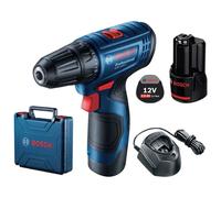 Bosch - Atornillador 12V, 2x batería 2,0 Ah, cargador 06019G8000