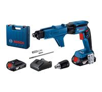 Bosch - Atornillador para tabiquería seca AKU 18 con bandeja, 2x batería 2,0 Ah Li-Ion, cargador 06019K7022