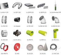 BOSCH BOPA VE122 Paquete de distribución de aire para ventilación residencial hasta 90 m2, montaje en pared - 7739624342