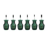 Bosch BOS4053423301755 Juego de 6 Destornilladores Cortos (PH/PZ/TX/Flat S2 Punta Magnética de Acero de Alto Par) para Espacios Reducidos