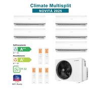 BOSCH CL5000M 125/5 E Set Aire Acondicionado Climatizador Penta Split CL2000 9+9+12+12+12 Btu 12,3Kw A WiFi Ready Inverter R