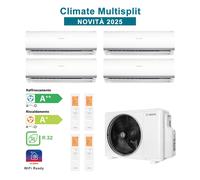 BOSCH CL5000M 82/4 E Aire Acondicionado Cuadri Split CL2000 9 + 9 + 9 + 18 Btu 8,2 kW WiFi Ready Inverter R32
