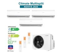 BOSCH CL5000M 82/4 E Aire Acondicionado Trial Split CL2000 9 + 9 + 18 Btu 8,2 kW WiFi Ready Inverter R32 Blanco