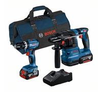 Bosch Combo Kit 2-tlg. 18V : Gsb 18V-45 + Gbh 18V-22 + 2X Pila 4.0Ah, Schnelllad