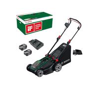 Bosch Cortacésped a batería ROTAK18V2-43 43 cm, altura 30-75 mm, cesto tela 50 l, 2x18V y cargador