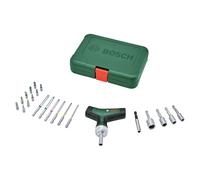 Bosch Destornillador de carraca en T – Juego 22 piezas (46 Nm, 36 dientes, 16 puntas S2)