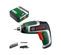 Bosch Destornillador inalámbrico compacto IXO (7ª generación, 3,6 V/2,0 Ah, 5,5 Nm, incluye adaptador angular para atornillar y adaptador para atornillar cerca del borde, cable microUSB, maletín)