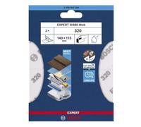 Bosch EXPERT W480 Web 1/4 - Hojas de lija de mano (para madera dura, color sobre madera, diámetro de 115 x 140 mm, grano 320, accesorio profesional)