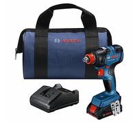Bosch GDX18V-1800B12 18V EC sin escobillas 1/4 de pulgada y 1/2 de pulgada. Kit de destornillador de impacto 2 en uno con batería SlimPack de 2.0 Ah