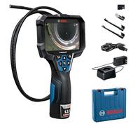 Bosch GIC5-27C Cámara de inspección Profesional de boroscopio con luz LED Ajustable, cámara endoscopio extraíble de 12 pies, Flecha indicadora Arriba, Incluye batería Recargable de 12 V, Estuche de