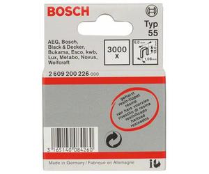 Bosch Grapa De Resorte Tipo 55, Endurecida 6 X 1.08 X 19 Mm, Pack De 3000