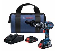 BOSCH GSB18V-975CB25 Kit Taladradora Sin Cable de 18 V sin escobillas de 1/2 pulgada con (2) baterías de alimentación avanzada CORE18V® de 4 Ah