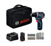 Bosch GSR 12V-32 Professional Taladro de Pistola 12V con 2 Baterías de 2,0 Ah y Kit de 24 Piezas