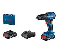 Bosch Gsr 18v-45 Professional, Taladro Atornillador Con Acumulador, Diseño Compacto Y Robusto, Azul