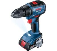 Bosch GSR 18V-50, taladro con mango tipo pistola, llave, sin escobillas, color negro y azul, 1,3 cm, 1800 rpm