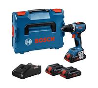 Bosch GSR 18V-65 Professional con 3 baterías de 4,0 Ah y L-BOXX