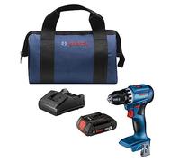 Bosch GSR18V-400B12 - Juego de taladro/atornillador compacto sin escobillas de 18 V, 1/2 pulgadas, con (1) batería Slimpack de 2.0 Ah