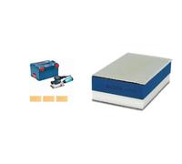 Bosch GSS 280 AVE Professional, Lijadora orbital (350 W, 240 V) + 1x Expert Taco de Doble Densidad, para Madera, 80 x 133 mm, incl. Malla Abrasiva M480 2xP80/2xP120/1xP180, Accesorio