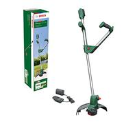 Bosch Home and Garden 06008C1D03, Cortabordes a Batería UniversalGrassCut, 1 x Batería 2.0 Ah, Sistema de 18V, Diámetro de Corte: 26 cm, Empuñaduras Ajustables, en Caja