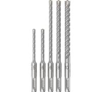 Bosch Brocas para hormigón BOSCH 2608833910 SDS-Plus cabeza 4 puntas 5 uds (5,6,6,8,10)