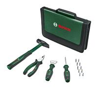 Bosch Home and Garden Easy Starter - Juego de herramientas manuales de 14 piezas (kit de herramientas de inicio para tareas básicas del hogar y bricolaje; alicates combinados, destornillador, abridor