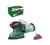 Bosch Home and Garden multilijadora a batería EasySander 18V-8 (sin batería; sistema de 18 voltios; para bricolaje en madera; con 3 hojas lijado y 20 papeles lija; embalaje cartón) - Edición Amazon