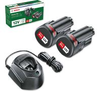 BOSCH Home & Garden 1600A01L3E BOSCH Home & Garden Werkzeugakkus mit Ladegerät Starter-Set 12V Li-Ion 2x 1,5 Ah