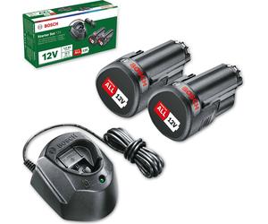 BOSCH Home & Garden 1600A01L3E BOSCH Home & Garden Werkzeugakkus mit Ladegerät Starter-Set 12V Li-Ion 2x 1,5 Ah