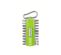 Bosch Profesional Set de puntas 21 pz – Soporte universal, mosquetón y accesorio eléctrico – Verde