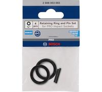Bosch Juego de 4 anillos de sujeción y pasador para llave de vaso Pro Impact (2 x 73 mm)