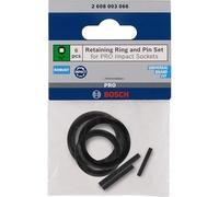 Bosch Juego de 6 anillos de sujeción y pasador para llave de vaso Pro Impact (2 x 73 mm)
