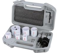 Bosch Juego de 9 sierras perforadoras roscadas para multimaterial (para acero, paneles de yeso, Ø 24, 27, 32, 35, 40, 52 mm, accesorios profesionales)