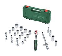 Bosch Juego de carraca 1/2" 25 piezas – alto par hasta 768 Nm, empuñadura ergonómica, maletín