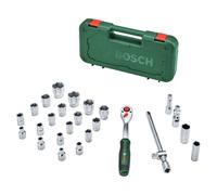 Bosch Juego de carraca 1/2" 25 piezas – alto par hasta 768 Nm, empuñadura ergonómica, maletín