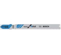 Bosch Professional Hojas de sierra de calar T118B Basic for Metal para láminas de acero – 3x